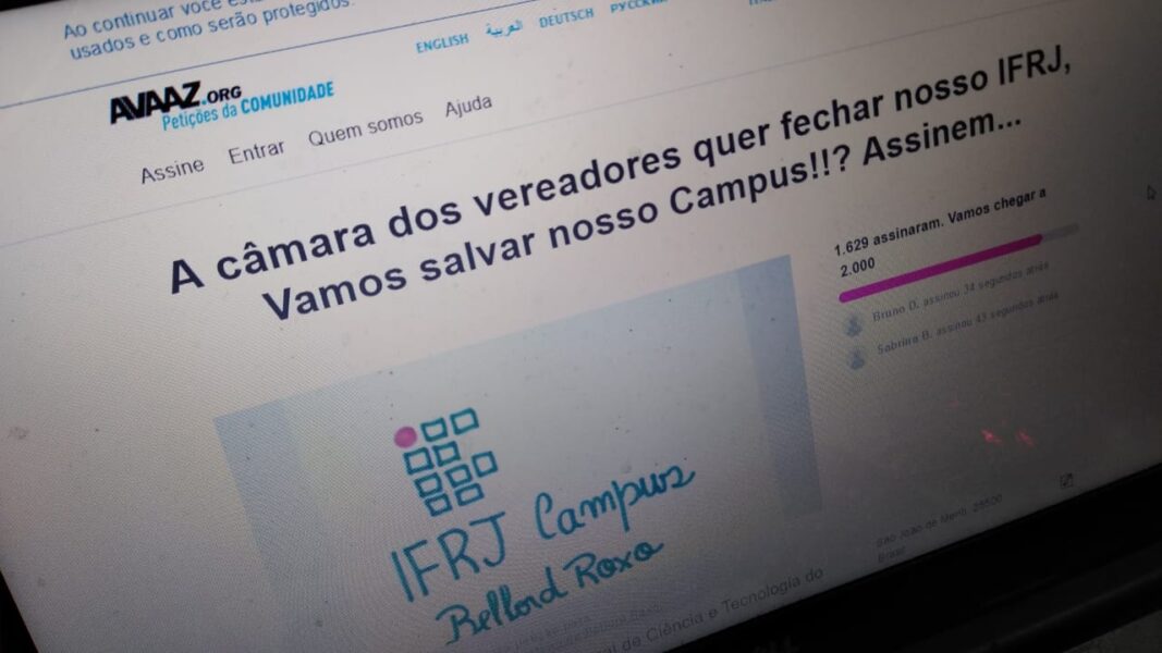 Estudantes criam petição online para manter IFRJ em Belford Roxo