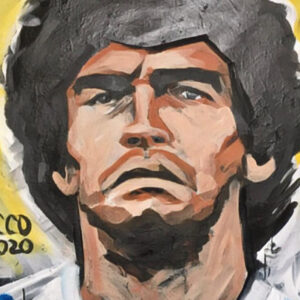 Artista plástico de São João de Meriti homenageia Maradona