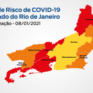 Mapa de Risco de Covid-19: Baixada Fluminense continua sob alto risco