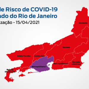 Baixada Fluminense está sob bandeira roxa no Mapa de Risco da Covid-19