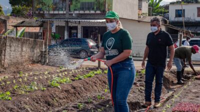 Horta Comunitária em Guapimirim recebe mutirão de plantio