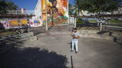 O palco cultural de Nova Iguaçu chamado Praça dos Direitos Humanos