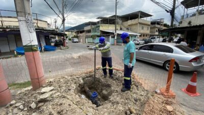 Nilópolis: registro soterrado e quebrado era motivo de baixa pressão no fornecimento de água