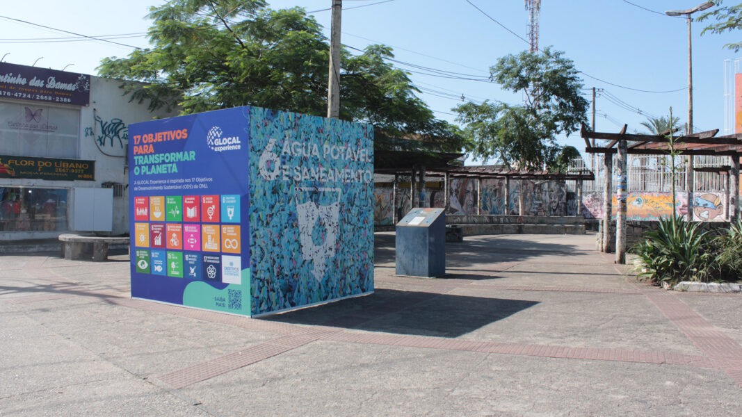 Cubo gigante é instalado em Nova Iguaçu para atrair discussão sobre desenvolvimento sustentável