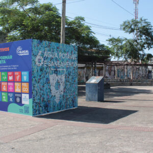 Cubo gigante é instalado em Nova Iguaçu para atrair discussão sobre desenvolvimento sustentável