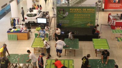 TopShopping recebe competição com atletas federados de futebol de mesa