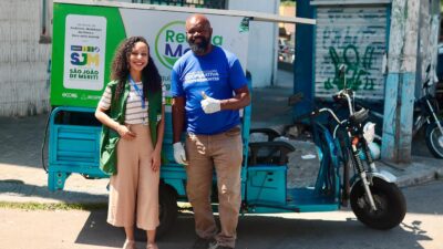 São João de Meriti inicia rota da coleta seletiva com veículo elétrico no Centro