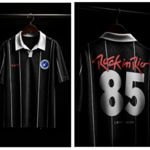 Rock in Rio lança jersey comemorativa inspirada na edição de 1985 em parceria com a C&A