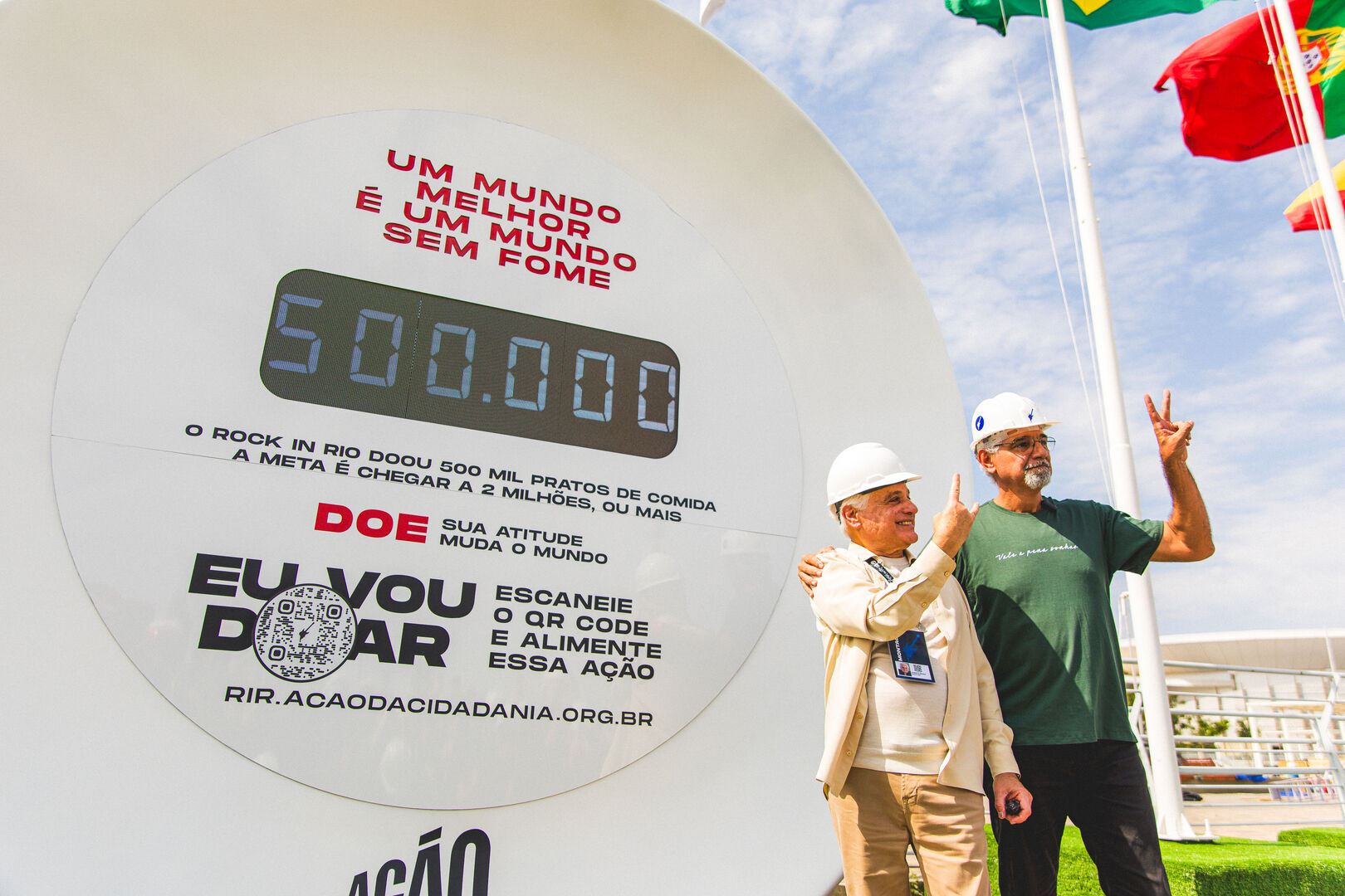 Rock in Rio reforça compromisso “Por Um Mundo Melhor” com ação contra a fome em parceria com a Ação da Cidadania e doa 500 mil pratos de comida