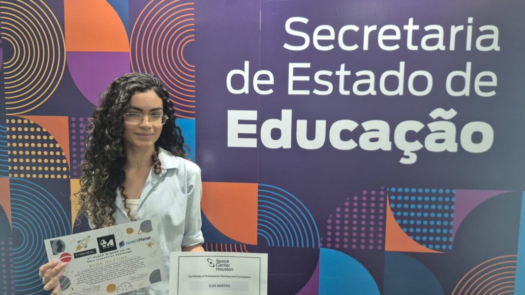 Ex-aluna da rede estadual apresenta projeto sobre vida em Marte na sede da Nasa